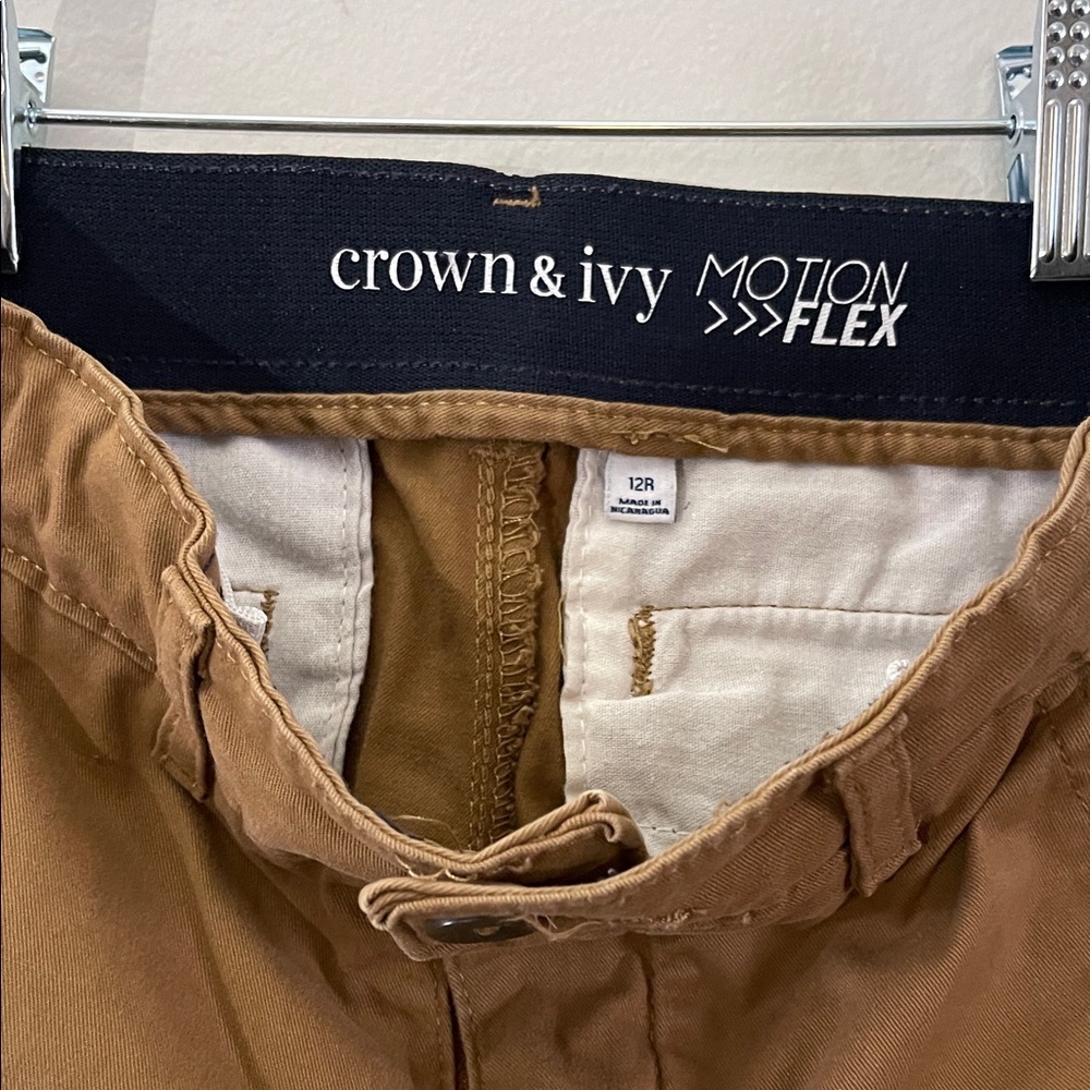 Crown & Ivy boys Brown Chinos